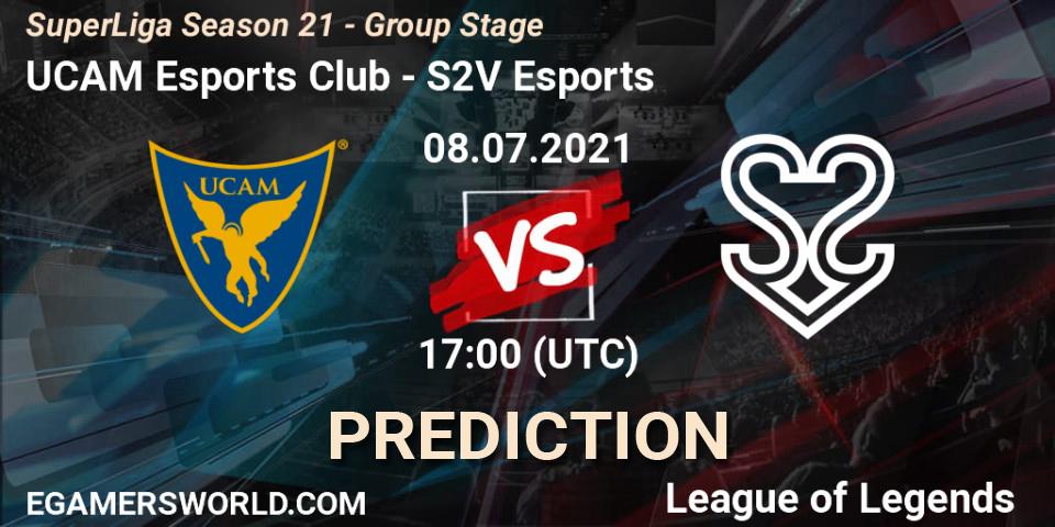 UCAM Esports Club vs S2V Esports: Betting TIp, Match Prediction. 08.07.21. LoL, SuperLiga Season 21 - Group Stage 