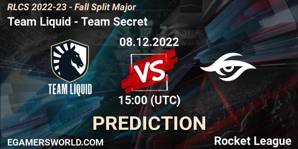 Team Liquid vs Team Secret: Betting TIp, Match Prediction. 08.12.2022 at 14:15. Rocket League, RLCS 2022-23 - Fall Split Major