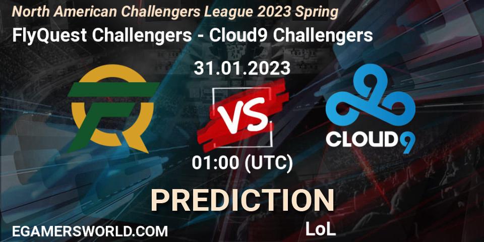 FlyQuest Challengers vs Cloud9 Challengers: Betting TIp, Match Prediction. 31.01.23. LoL, NACL 2023 Spring - Group Stage