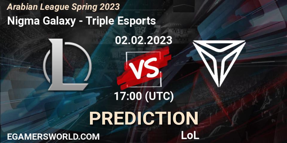 Nigma Galaxy MENA vs Triple Esports: Betting TIp, Match Prediction. 02.02.23. LoL, Arabian League Spring 2023