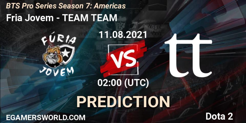 Fúria Jovem vs TEAM TEAM: Betting TIp, Match Prediction. 11.08.21. Dota 2, BTS Pro Series Season 7: Americas