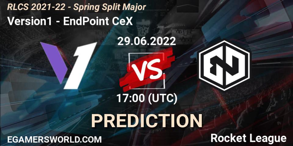 Version1 vs EndPoint CeX: Betting TIp, Match Prediction. 29.06.22. Rocket League, RLCS 2021-22 - Spring Split Major