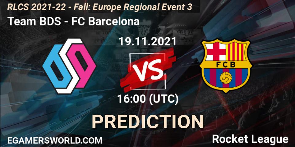 Team BDS vs FC Barcelona: Betting TIp, Match Prediction. 19.11.21. Rocket League, RLCS 2021-22 - Fall: Europe Regional Event 3