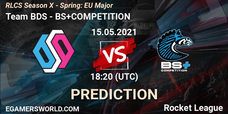 Team BDS vs BS+COMPETITION: Betting TIp, Match Prediction. 15.05.2021 at 18:20. Rocket League, RLCS Season X - Spring: EU Major