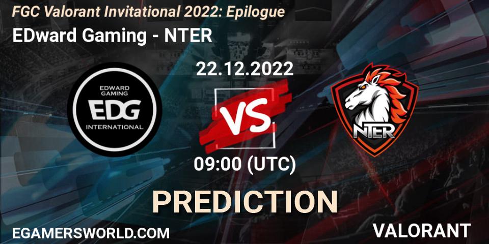 EDward Gaming vs NTER: Betting TIp, Match Prediction. 22.12.22. VALORANT, FGC Valorant Invitational 2022: Epilogue