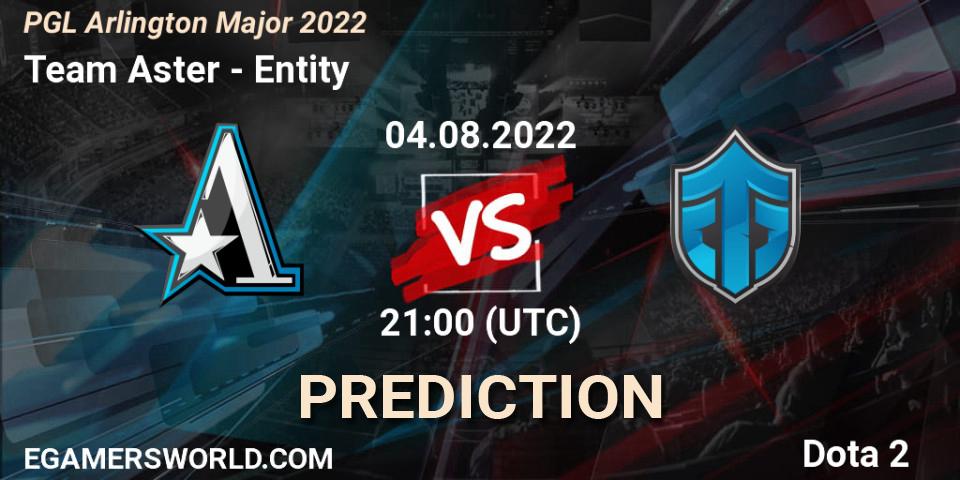 Team Aster vs Entity: Betting TIp, Match Prediction. 04.08.2022 at 22:16. Dota 2, PGL Arlington Major 2022 - Group Stage