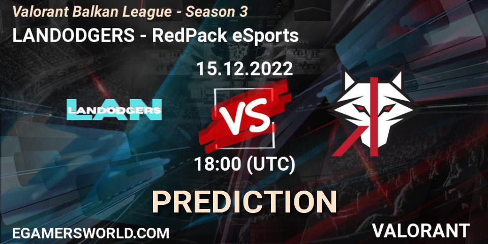 LANDODGERS vs RedPack eSports: Betting TIp, Match Prediction. 15.12.22. VALORANT, Valorant Balkan League - Season 3