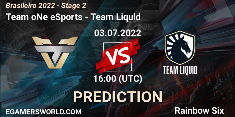 Team oNe eSports vs Team Liquid: Betting TIp, Match Prediction. 03.07.2022 at 16:00. Rainbow Six, Brasileirão 2022 - Stage 2