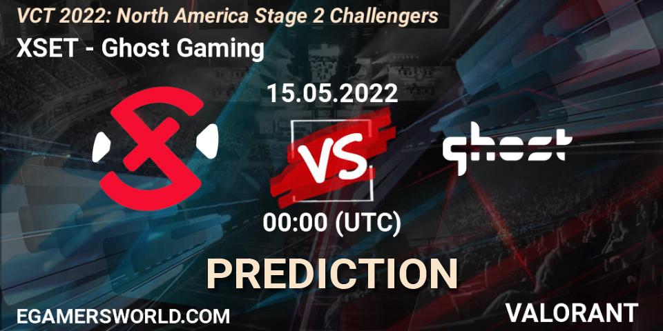 XSET vs Ghost Gaming: Betting TIp, Match Prediction. 14.05.2022 at 22:35. VALORANT, VCT 2022: North America Stage 2 Challengers
