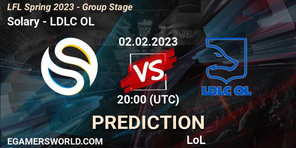 Solary vs LDLC OL: Betting TIp, Match Prediction. 02.02.23. LoL, LFL Spring 2023 - Group Stage