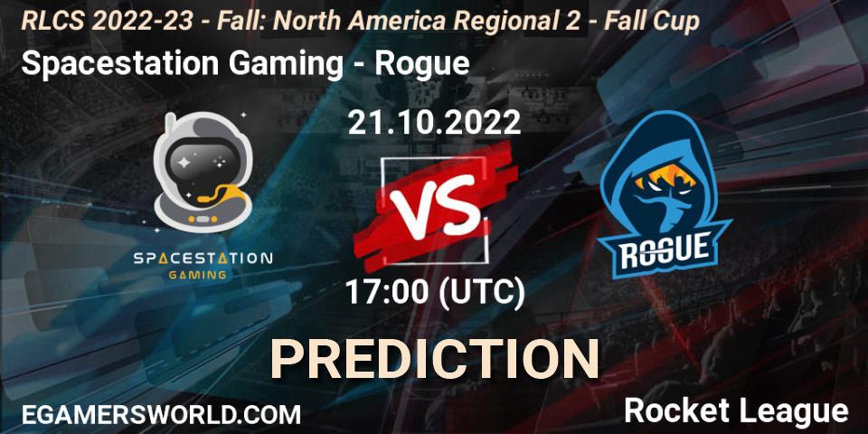 Spacestation Gaming vs Rogue: Betting TIp, Match Prediction. 21.10.22. Rocket League, RLCS 2022-23 - Fall: North America Regional 2 - Fall Cup