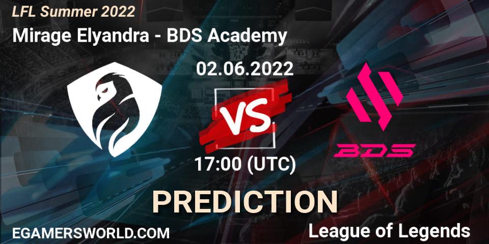 Mirage Elyandra vs BDS Academy: Betting TIp, Match Prediction. 02.06.2022 at 17:00. LoL, LFL Summer 2022