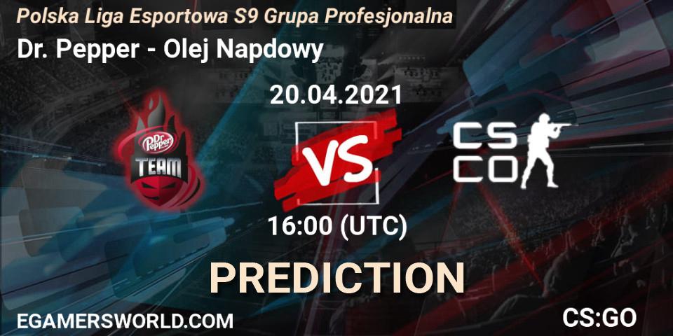 Dr. Pepper vs Olej Napędowy: Betting TIp, Match Prediction. 20.04.2021 at 15:15. Counter-Strike (CS2), Polska Liga Esportowa S9 Grupa Profesjonalna
