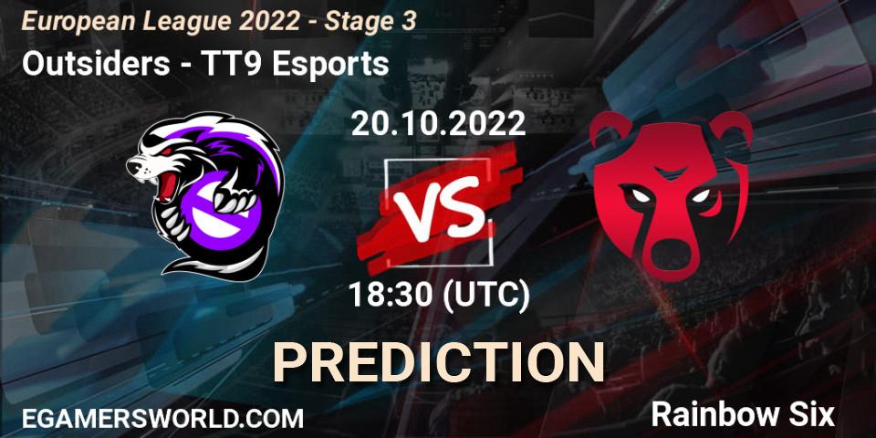Outsiders vs TT9 Esports: Betting TIp, Match Prediction. 20.10.22. Rainbow Six, European League 2022 - Stage 3