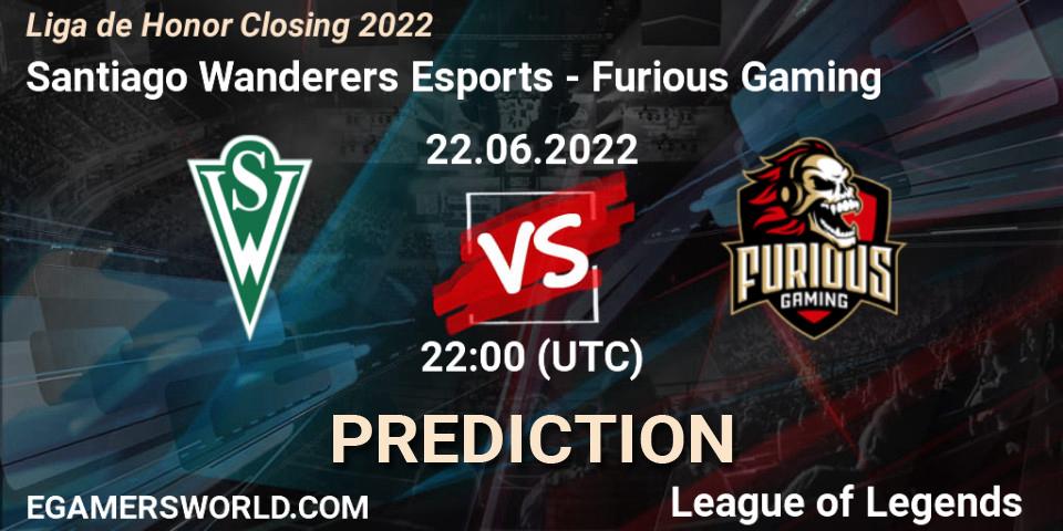 Santiago Wanderers Esports vs Furious Gaming: Betting TIp, Match Prediction. 22.06.22. LoL, Liga de Honor Closing 2022