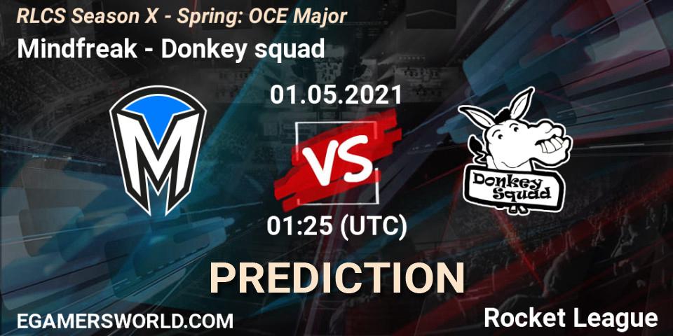 Mindfreak vs Donkey squad: Betting TIp, Match Prediction. 01.05.2021 at 01:25. Rocket League, RLCS Season X - Spring: OCE Major