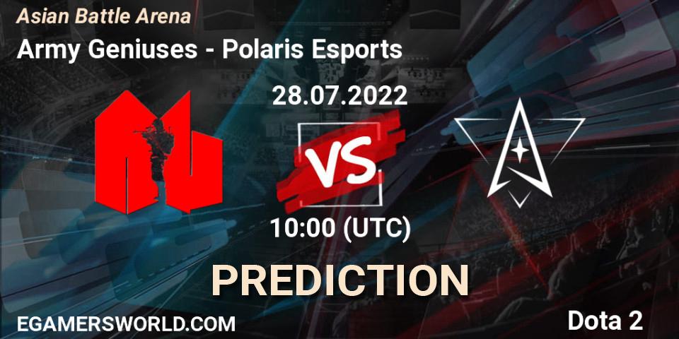 Army Geniuses vs Polaris Esports: Betting TIp, Match Prediction. 28.07.22. Dota 2, Asian Battle Arena