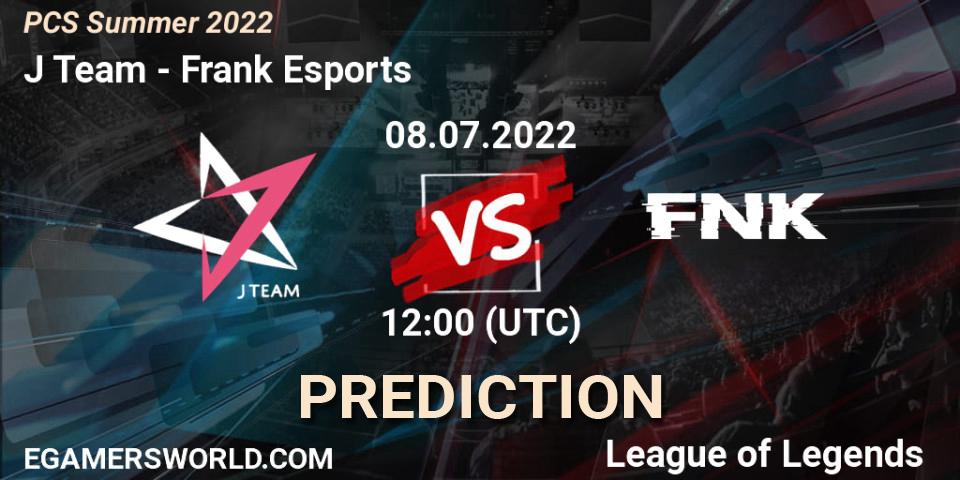 J Team vs Frank Esports: Betting TIp, Match Prediction. 08.07.22. LoL, PCS Summer 2022