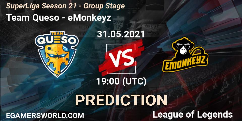 Team Queso vs eMonkeyz: Betting TIp, Match Prediction. 31.05.21. LoL, SuperLiga Season 21 - Group Stage 