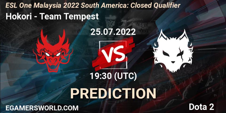 Hokori vs Team Tempest: Betting TIp, Match Prediction. 25.07.2022 at 19:36. Dota 2, ESL One Malaysia 2022 South America: Closed Qualifier
