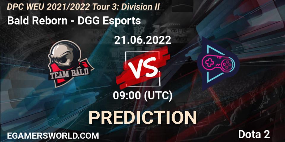 Bald Reborn vs DGG Esports: Betting TIp, Match Prediction. 21.06.2022 at 09:55. Dota 2, DPC WEU 2021/2022 Tour 3: Division II