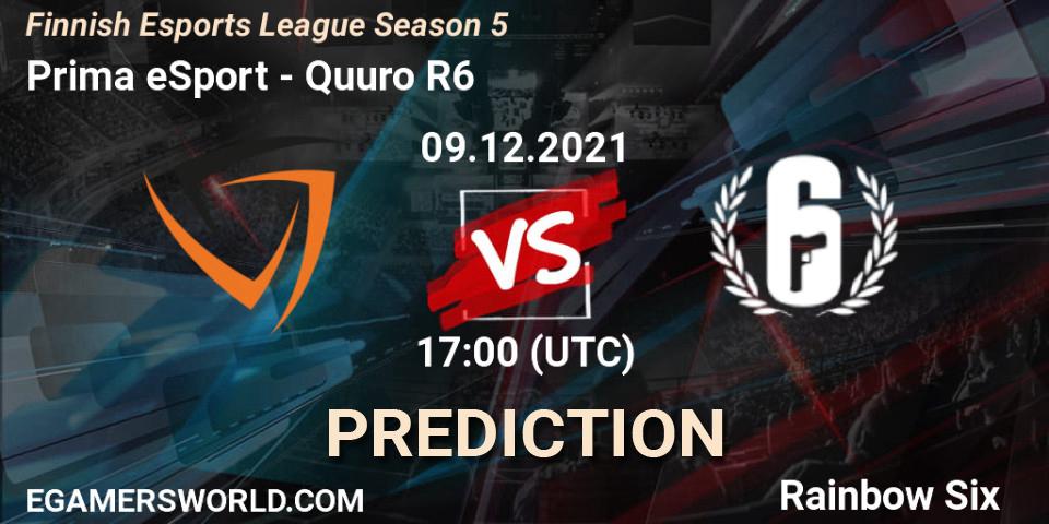 Prima eSport vs Quuro R6: Betting TIp, Match Prediction. 09.12.2021 at 17:00. Rainbow Six, Finnish Esports League Season 5