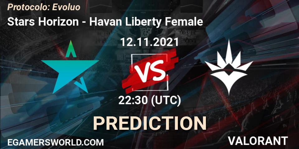 Stars Horizon vs Havan Liberty Female: Betting TIp, Match Prediction. 13.11.2021 at 20:00. VALORANT, Protocolo: Evolução