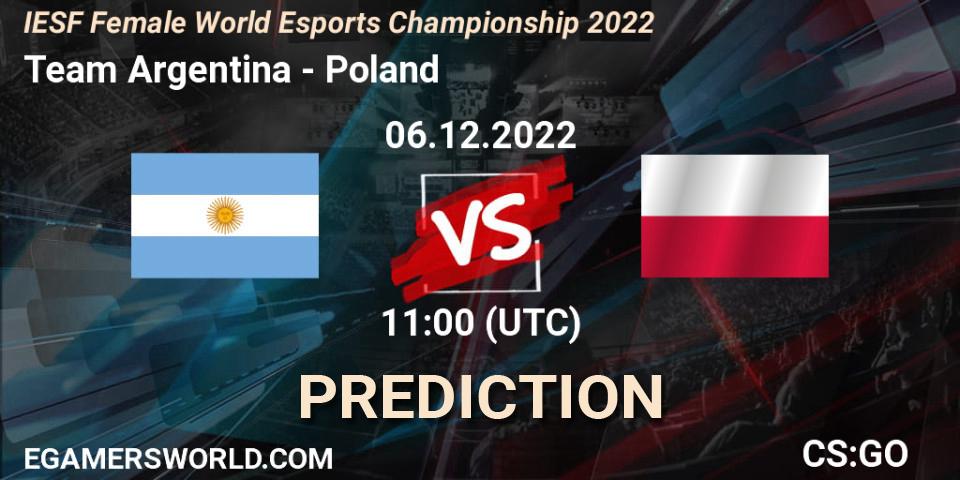 Team Argentina vs Poland: Betting TIp, Match Prediction. 06.12.2022 at 11:00. Counter-Strike (CS2), IESF Female World Esports Championship 2022