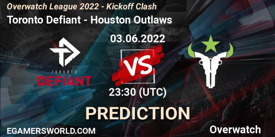 Toronto Defiant vs Houston Outlaws: Betting TIp, Match Prediction. 04.06.22. Overwatch, Overwatch League 2022 - Kickoff Clash