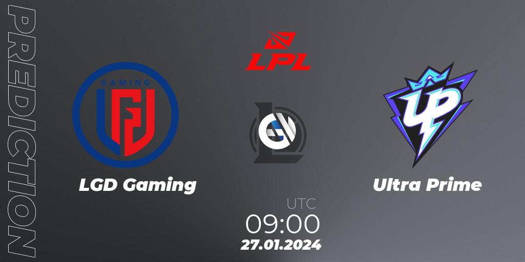 LGD Gaming vs Ultra Prime: Betting TIp, Match Prediction. 27.01.2024 at 09:00. LoL, LPL Spring 2024 - Group Stage