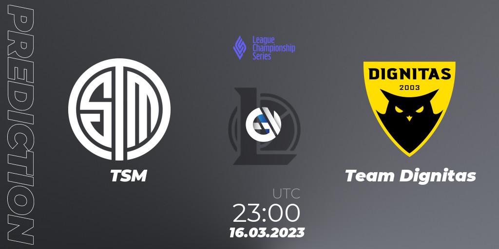 TSM vs Team Dignitas: Betting TIp, Match Prediction. 16.03.23. LoL, LCS Spring 2023 - Group Stage