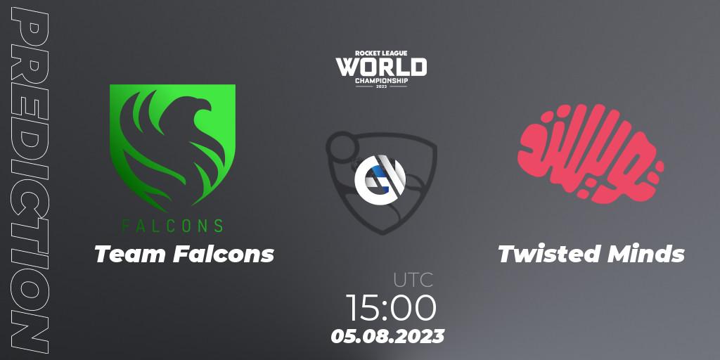 Team Falcons vs Twisted Minds: Betting TIp, Match Prediction. 05.08.2023 at 17:00. Rocket League, Rocket League Championship Series 2022-23 - World Championship Wildcard