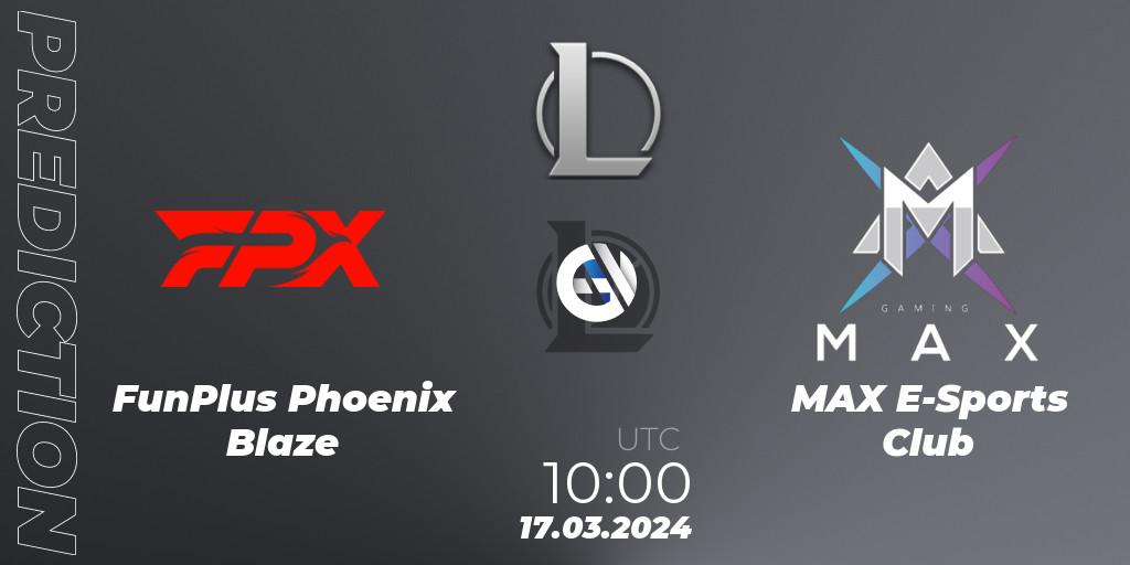 FunPlus Phoenix Blaze vs MAX E-Sports Club: Betting TIp, Match Prediction. 17.03.24. LoL, LDL 2024 - Stage 1