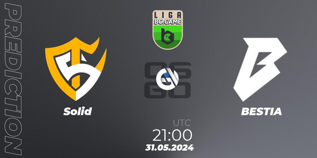 Solid vs BESTIA: Betting TIp, Match Prediction. 31.05.2024 at 21:00. Counter-Strike (CS2), Dust2 Brasil Liga Season 3
