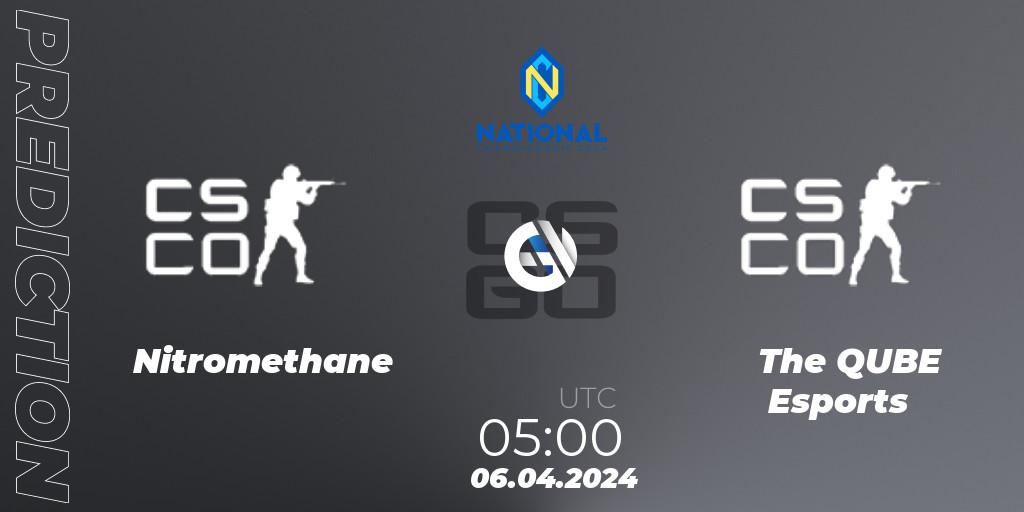 Nitromethane vs The QUBE Esports: Betting TIp, Match Prediction. 06.04.2024 at 11:00. Counter-Strike (CS2), ESN National Championship 2024