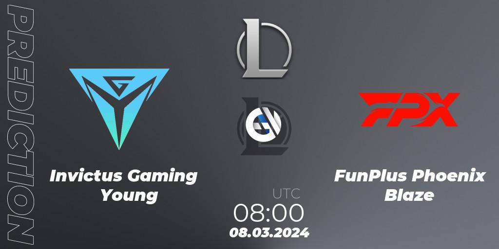 Invictus Gaming Young vs FunPlus Phoenix Blaze: Betting TIp, Match Prediction. 08.03.24. LoL, LDL 2024 - Stage 1
