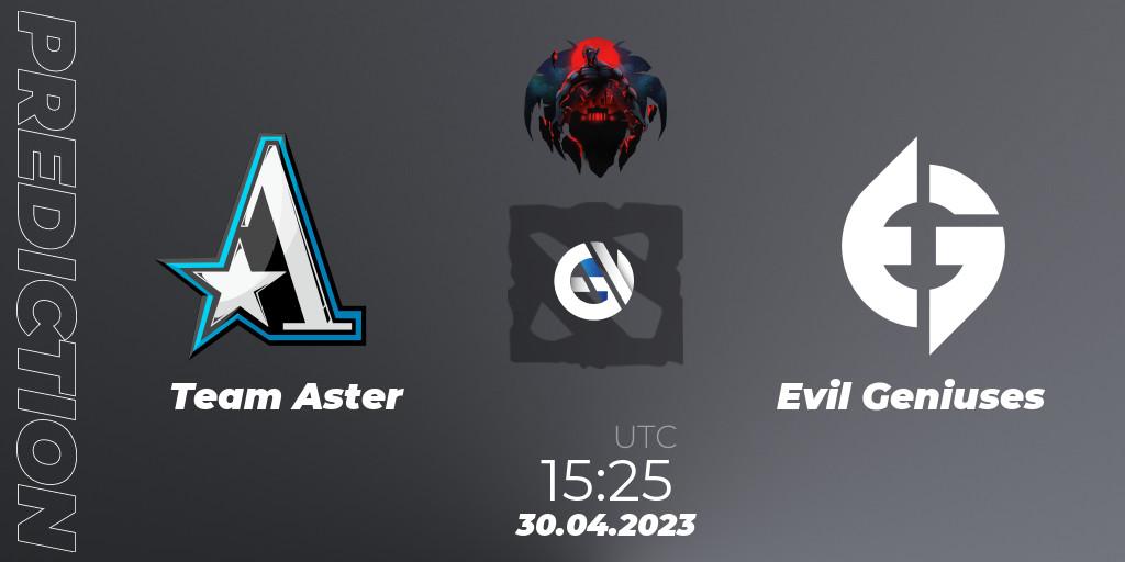Team Aster vs Evil Geniuses: Betting TIp, Match Prediction. 30.04.23. Dota 2, The Berlin Major 2023 ESL - Group Stage