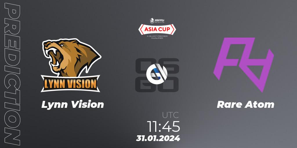 Lynn Vision vs Rare Atom: Betting TIp, Match Prediction. 31.01.24. CS2 (CS:GO), 5E Arena Asia Cup Spring 2024 - BLAST Premier Qualifier