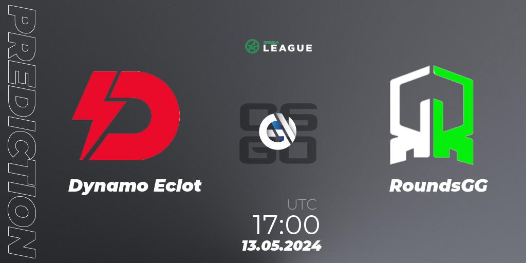 Dynamo Eclot vs RoundsGG: Betting TIp, Match Prediction. 13.05.2024 at 17:00. Counter-Strike (CS2), ESEA Season 49: Advanced Division - Europe