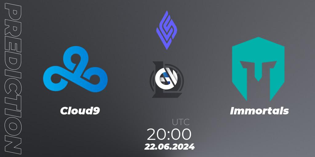 Cloud9 vs Immortals: Betting TIp, Match Prediction. 22.06.2024 at 20:00. LoL, LCS Summer 2024 - Group Stage