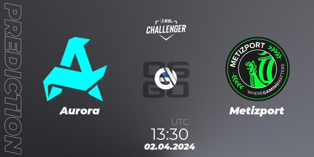 Aurora vs Metizport: Betting TIp, Match Prediction. 02.04.24. CS2 (CS:GO), ESL Challenger #57: European Closed Qualifier