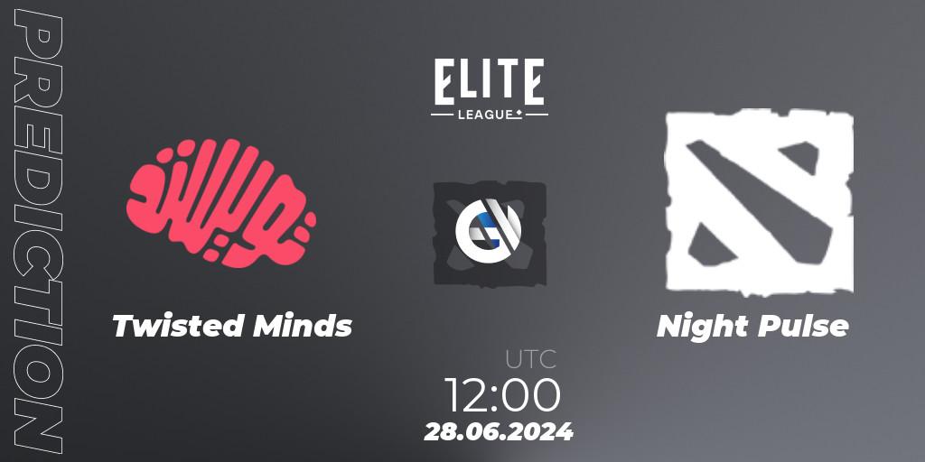 Twisted Minds vs Night Pulse: Betting TIp, Match Prediction. 28.06.2024 at 12:00. Dota 2, Elite League Season 2: Western Europe Closed Qualifier