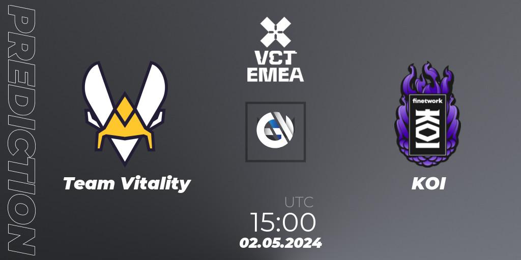Team Vitality vs KOI: Betting TIp, Match Prediction. 02.05.24. VALORANT, VALORANT Champions Tour 2024: EMEA League - Stage 1 - Group Stage