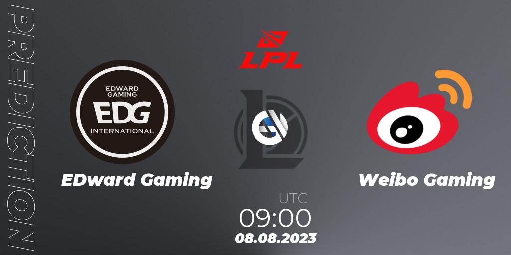 EDward Gaming vs Weibo Gaming: Betting TIp, Match Prediction. 08.08.23. LoL, LPL Regional Finals 2023