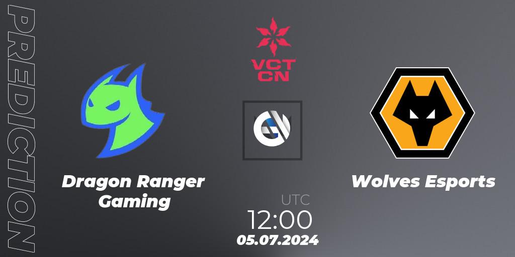 Dragon Ranger Gaming vs Wolves Esports: Betting TIp, Match Prediction. 05.07.2024 at 12:00. VALORANT, VALORANT Champions Tour China 2024: Stage 2 - Group Stage