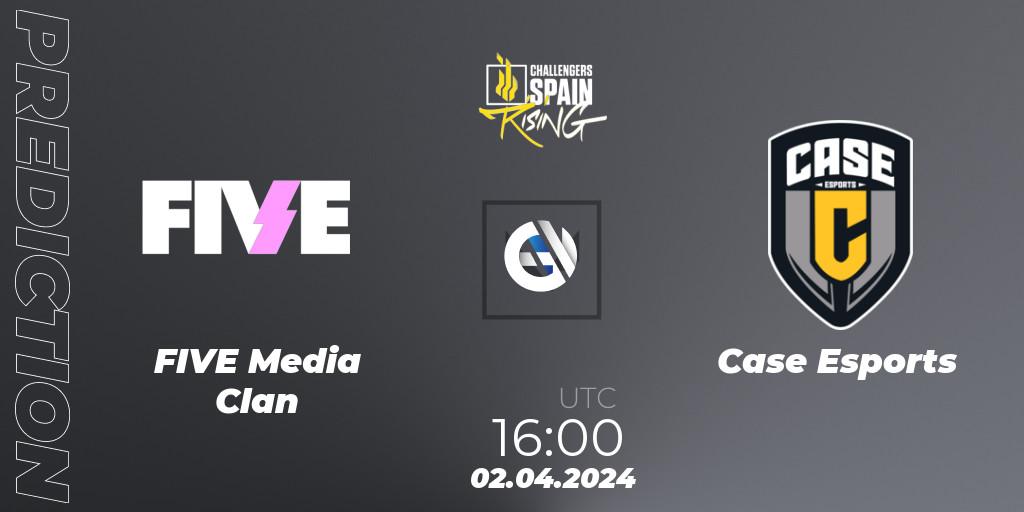 FIVE Media Clan vs Case Esports: Betting TIp, Match Prediction. 02.04.2024 at 16:00. VALORANT, VALORANT Challengers 2024 Spain: Rising Split 1