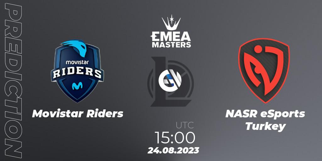 Movistar Riders vs NASR eSports Turkey: Betting TIp, Match Prediction. 24.08.23. LoL, EMEA Masters Summer 2023