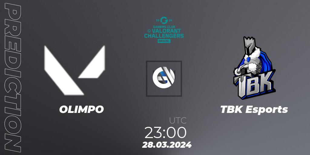 OLIMPO vs TBK Esports: Betting TIp, Match Prediction. 28.03.24. VALORANT, VALORANT Challengers Brazil 2024: Split 1