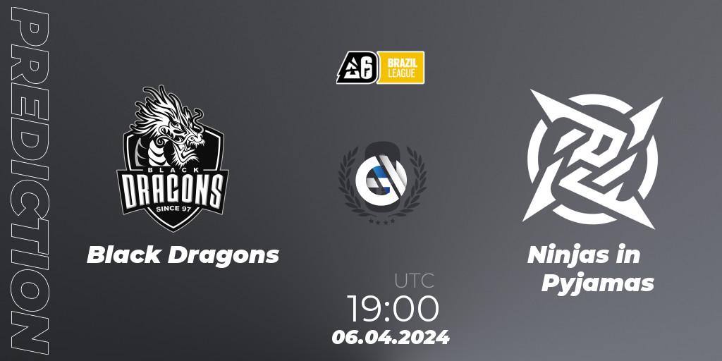 Black Dragons vs Ninjas in Pyjamas: Betting TIp, Match Prediction. 06.04.24. Rainbow Six, Brazil League 2024 - Stage 1