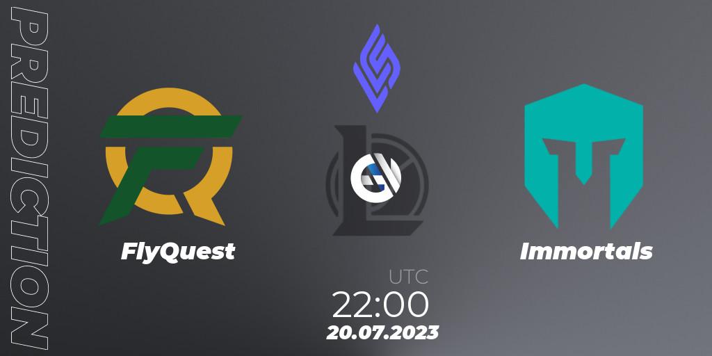 FlyQuest vs Immortals: Betting TIp, Match Prediction. 20.07.23. LoL, LCS Summer 2023 - Group Stage